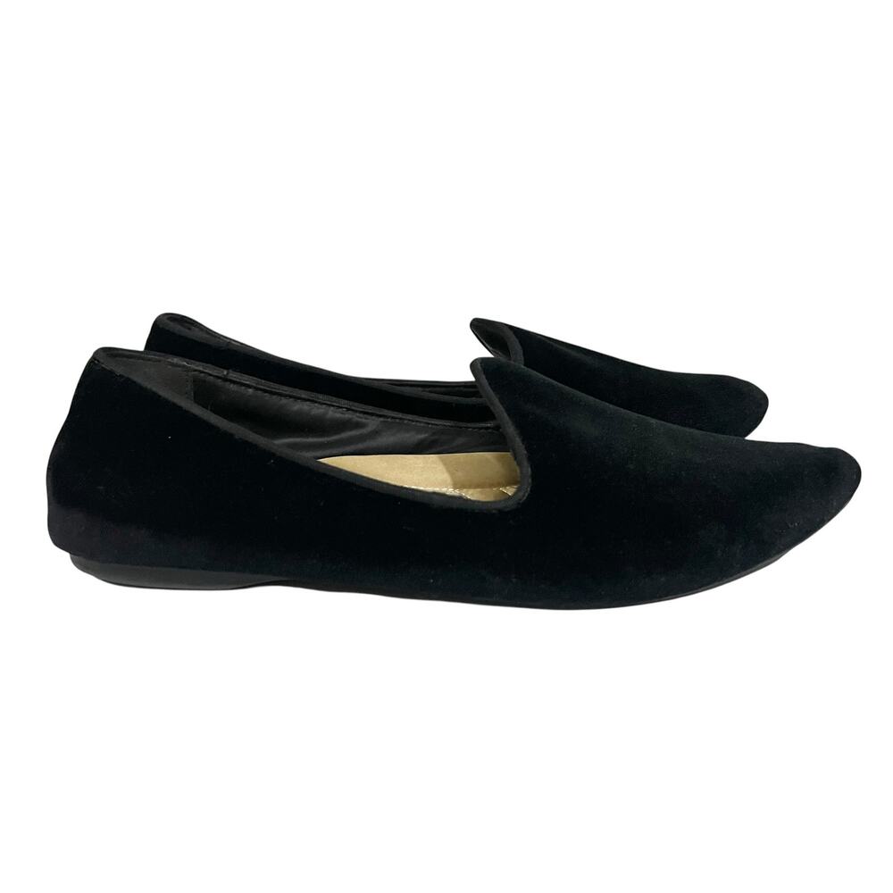 Birdies The Starling Velvet Comfort Flats Womens 9 Black Slip On Casual Loafers